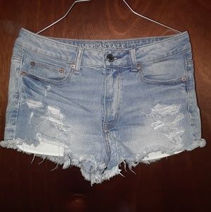 High Rise Distressed American Eagle Shorts